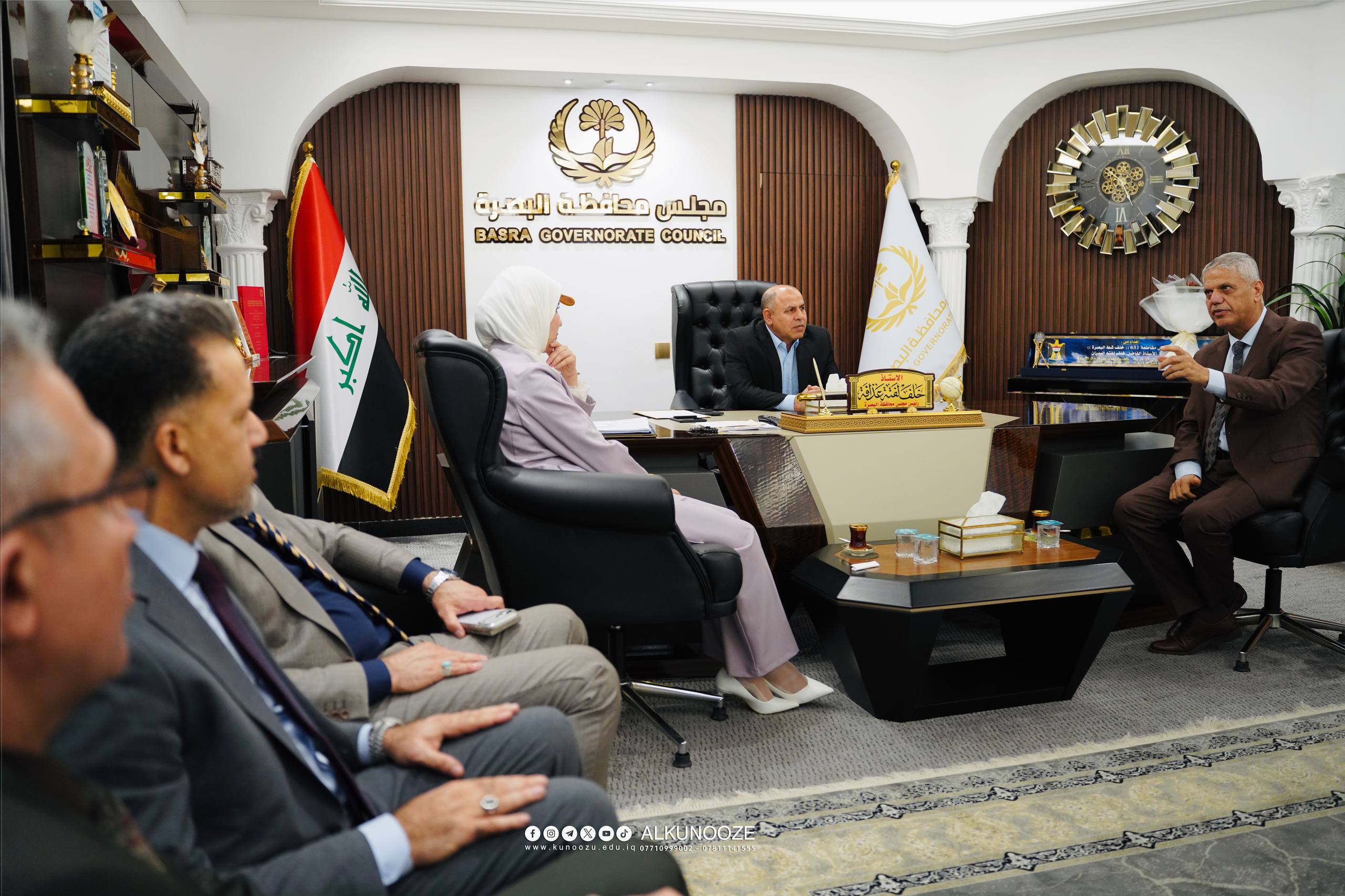 زيارة الادارة العليا لجامعة الكنوز إلى مجلس محافظة البصرة