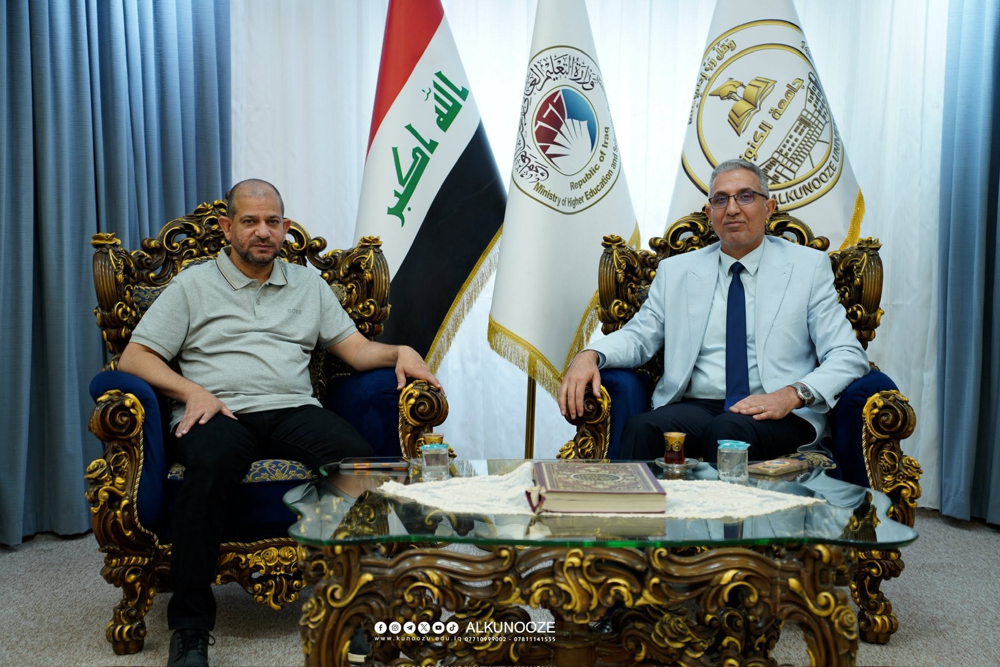 زيارة مدير بلدية أبي الخصيب إلى جامعة الكنوز لتعزيز التعاون المشترك