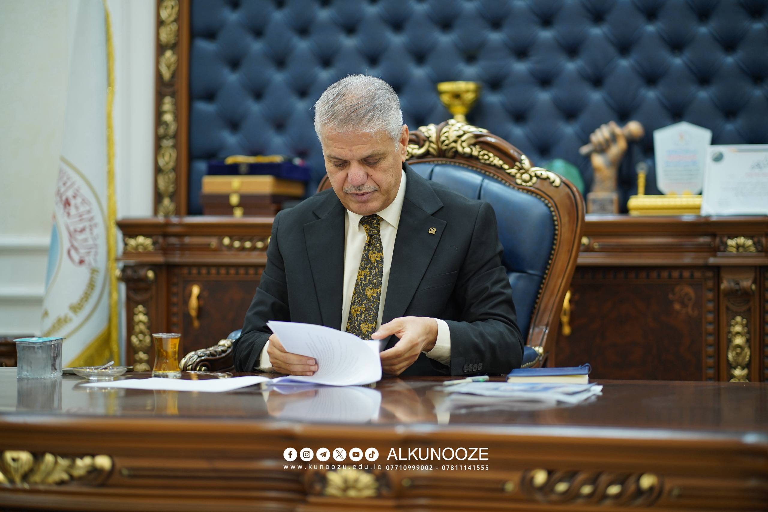 رئاسة جامعة الكنوز تستكمل التحضيرات النهائية للمؤتمر العلمي الأول للتنمية المستدامة