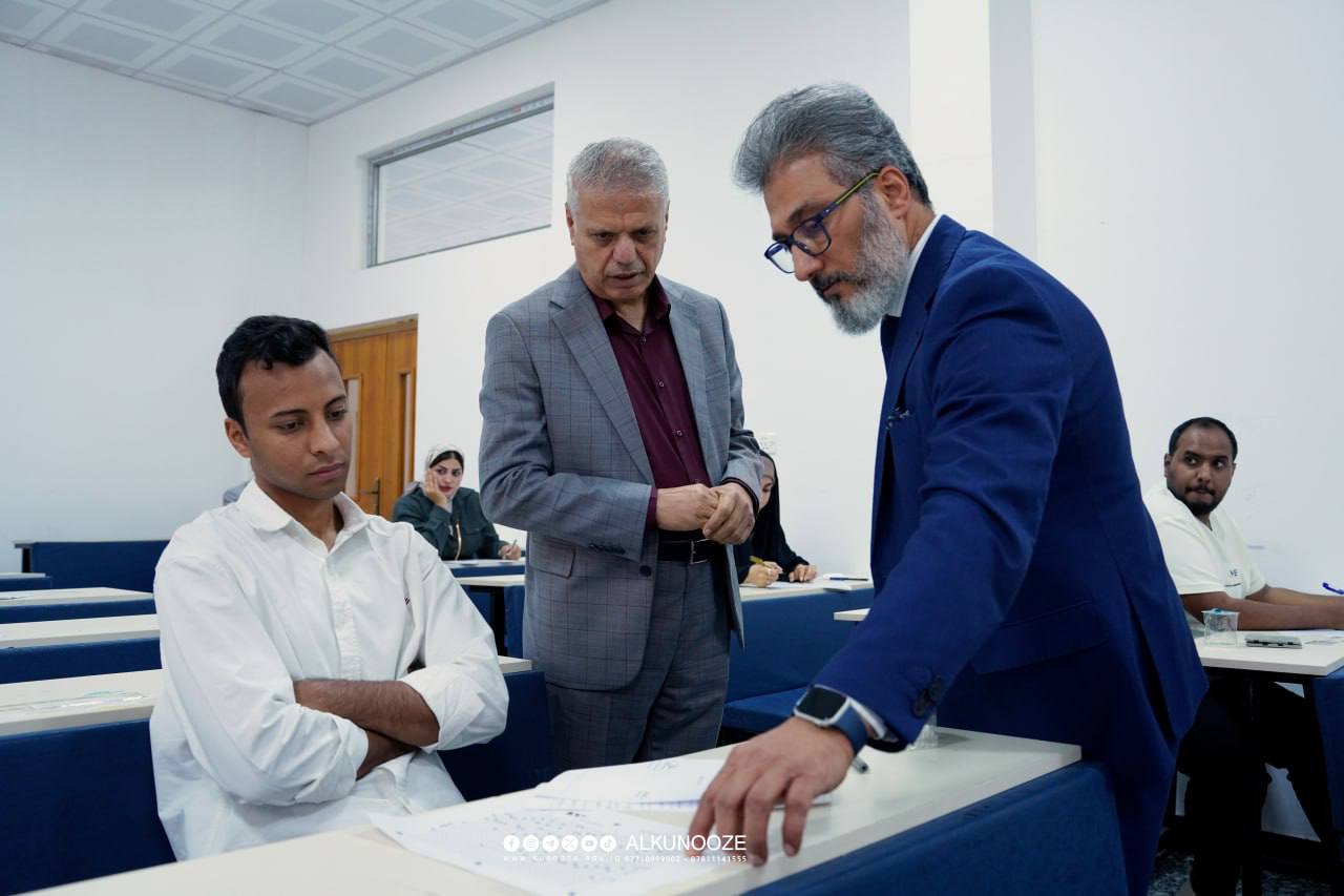 متابعات حثيثة من رئاسة جامعة الكنوز لسير الامتحانات النهائية